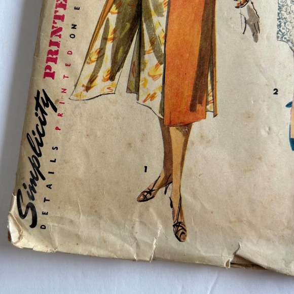 Simplicity Vintage 1950's Pattern #1638 Juniors Misses Dress and Coat Size 14 - Picture 5 of 7